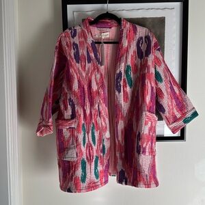 Marea Ikat Belted Coat NWT